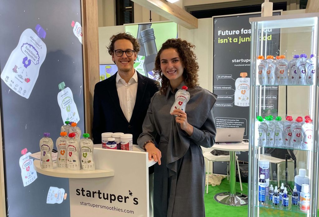 Startuper's Smoothies organic meal replacement founders at Anuga Germany